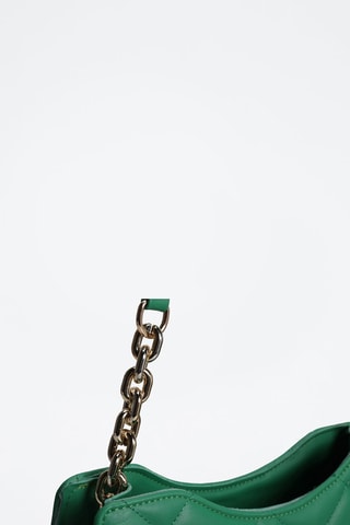 Doorgestikte Schouderhandtas Groen - Lucky Bees - Groen