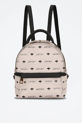 Rugtas Poederroze en Zwart - Beige