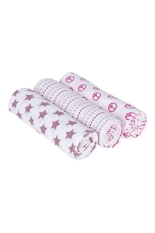 3 couvertures en coton biologique - 85 x 85 cm