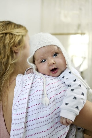 3 couvertures en coton biologique - 85 x 85 cm