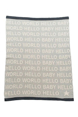 Couverture en coton biologique - Gris clair - 80 x 100 cm