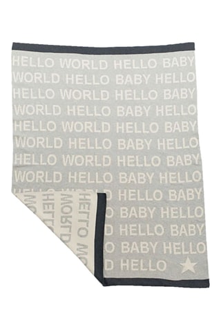 Couverture en coton biologique - Gris clair - 80 x 100 cm