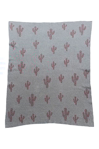 Couverture en coton biologique - Gris - 80 x 100 cm