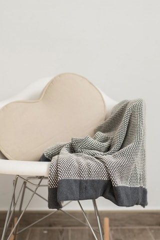 Couverture en coton biologique - Gris clair - 80 x 100 cm