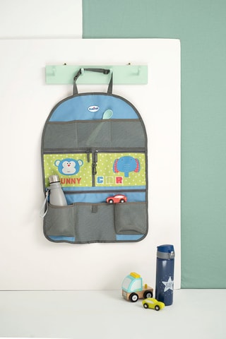 Organisateur de voiture - Bleu cobalt et gris foncé