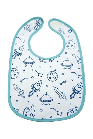 5 bavoirs - Blanc et bleu