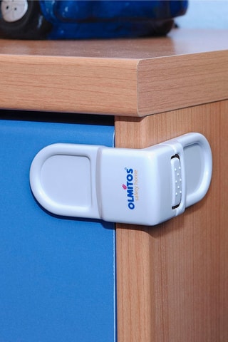 Loquet de sécurité pour tiroirs et placards - Blanc