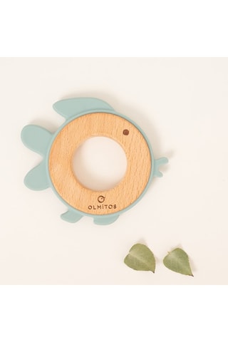 Anneau de dentition en silicone et hêtre