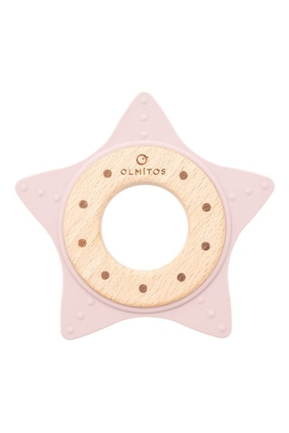 Anneau de dentition en silicone et hêtre