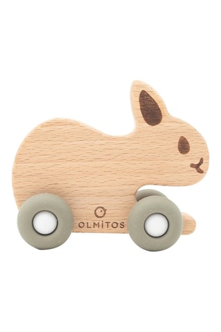 Lapin à roulettes en hêtre - Dès 4 mois