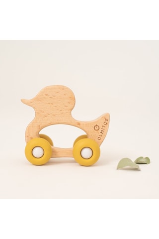 Caneton à roulettes en hêtre - Dès 4 mois
