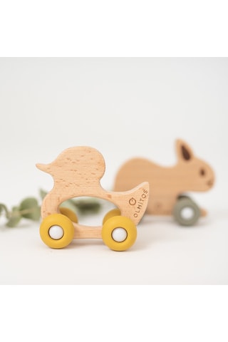 Caneton à roulettes en hêtre - Dès 4 mois