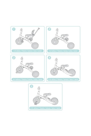 Tricycle évolutif multifonction - Ciel - Dès 12 mois - Jusqu’à 5 ans