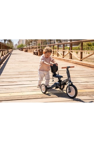 Tricycle évolutif multifonction - Bleu nuit et gris foncé - Dès 12 mois - Jusqu’à 5 ans