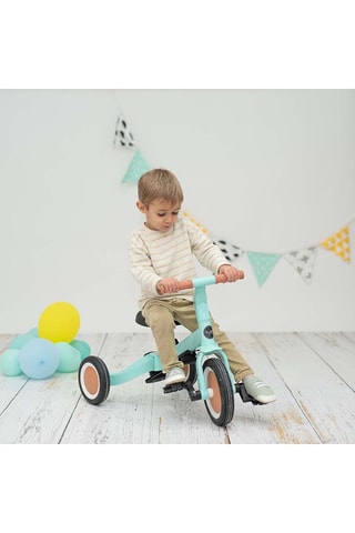 Tricycle évolutif multifonction - Turquoise et noir - Dès 12 mois - Jusqu’à 5 ans