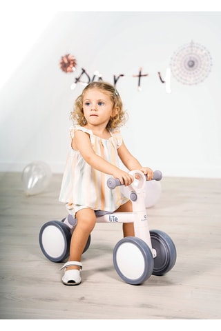 Draisienne évolutive - Taupe et rose clair - De 12 à 36 mois - Jusqu'à 25 kg