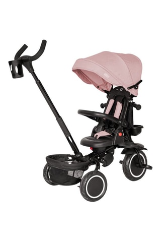 Tricycle évolutif multifonction - Noir et rose poudré - Dès 1 à 5 ans - Jusqu’à 25 kg