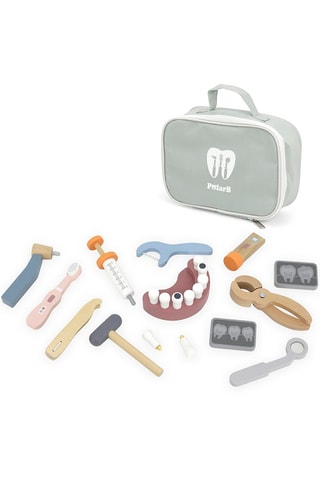 Malette de dentiste en bois - 9 pièces - Dès 3 ans