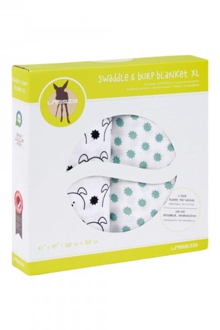 2 langes en coton biologique - Blanc - Dès la naissance - 120 x 120 cm