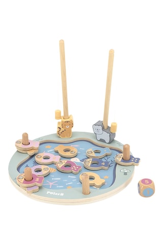 Jeu de pêche magnétique en bois - 16 pièces - Dès 18 mois