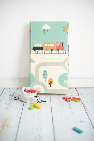 Tapis de jeu - Blanc et vert clair - 150 x 200 cm - Dès 3 ans