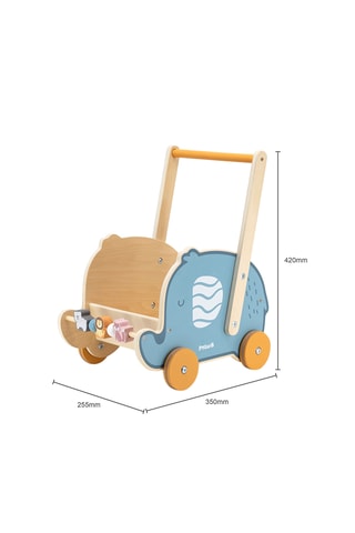 Chariot de marche éléphant en bois - Dès 12 mois