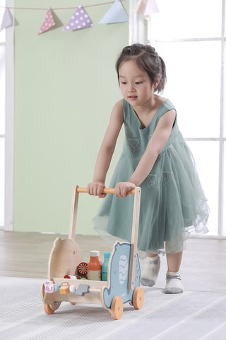 Chariot de marche éléphant en bois - Dès 12 mois