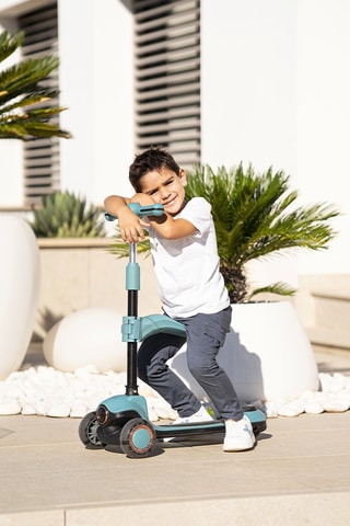 Trottinette évolutive 2-en-1 - Bleu canard et noir - Dès 1 an - Jusqu’à 50 kg