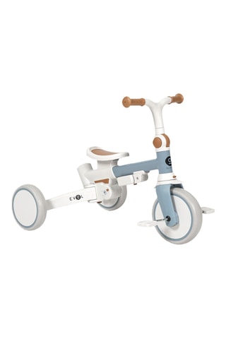 Tricycle évolutif multifonction - Blanc et bleu cobalt - Dès 12 mois - Jusqu’à 25 kg