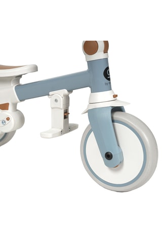 Tricycle évolutif multifonction - Blanc et bleu cobalt - Dès 12 mois - Jusqu’à 25 kg