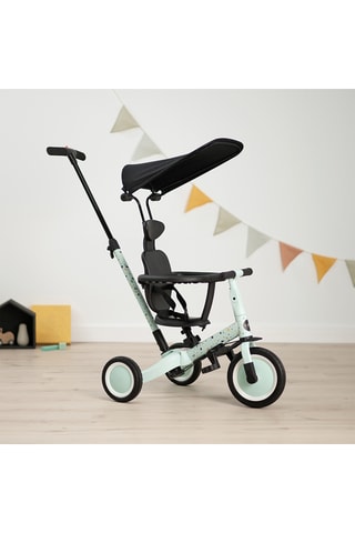 Tricycle multifonction - Vert d'eau et noir - Dès 12 mois - Jusqu’à 25 kg