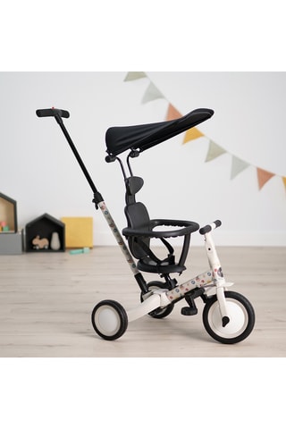 Tricycle multifonction - Blanc et noir - Dès 12 mois - Jusqu’à 25 kg