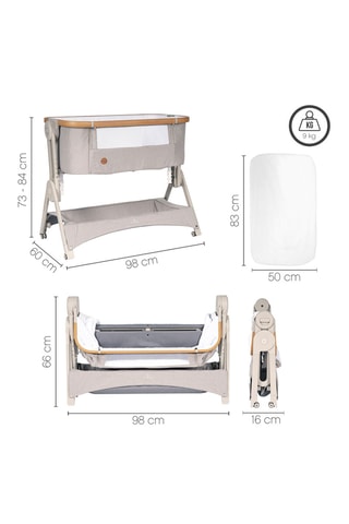 Berceau cododo à roulettes - Dès la naissance - Jusqu'à 9 kg