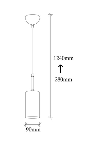 Candeeiro suspenso Kem - Dourado - 40 W