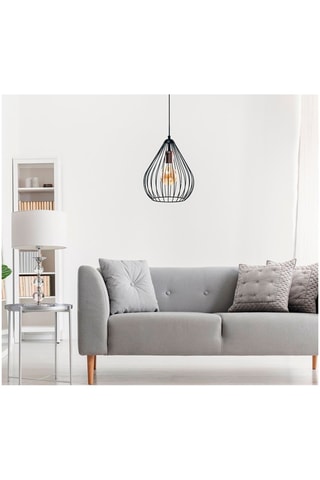 Candeeiro suspenso - Preto e dourado-rosa - 45 - 60 W