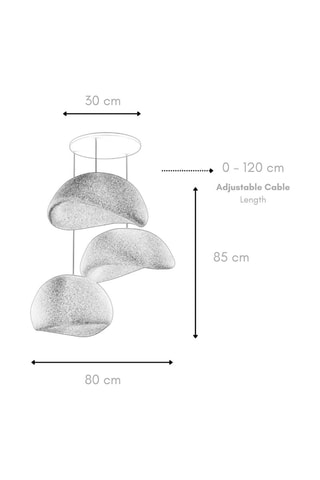 Suspension - Gris clair - 3 x 40 W