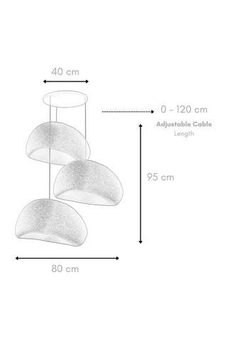 Suspension - Gris - 3 x 40 W 