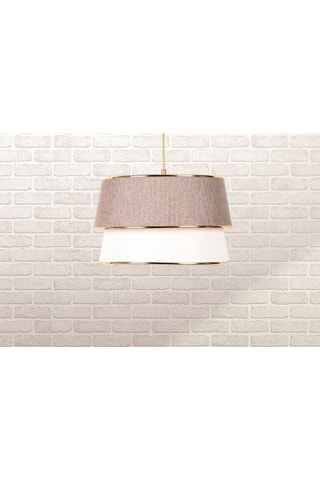 Candeeiro suspenso - Bege e creme - 60 W