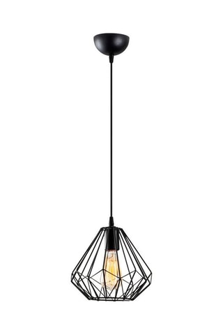 Candeeiro suspenso Diamond - Preto - 100 W