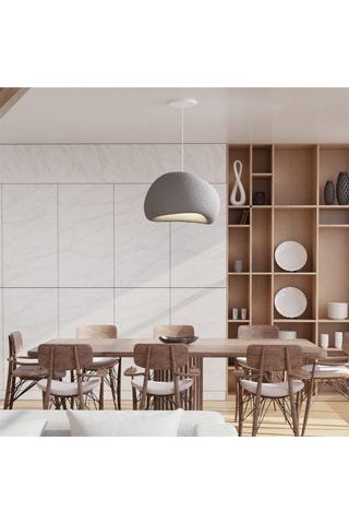 Candeeiro suspenso - Cinzento-claro - 40 W