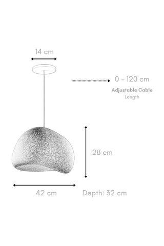 Candeeiro suspenso - Cinzento-claro - 40 W