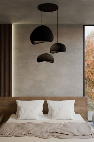 Candeeiro suspenso - Preto - 3 x 40 W