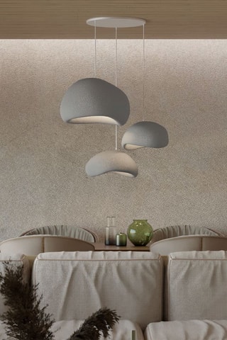 Candeeiro suspenso - Cinzento-escuro - 3 x 40 W