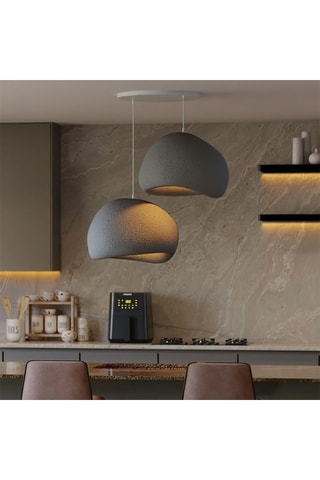 Candeeiro suspenso - Cinzento-escuro - 2 x 40 W