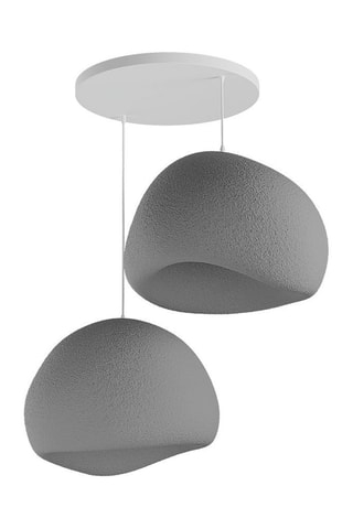 Candeeiro suspenso - Cinzento-escuro - 2 x 40 W