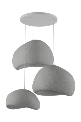 Candeeiro suspenso - Cinzento - 3 x 40 W