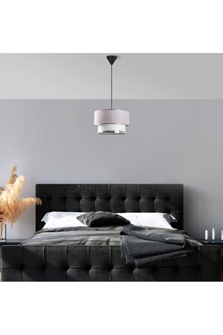 Candeeiro suspenso Cake - Bege e prateado - 60 W