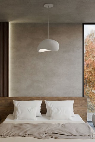 Candeeiro suspenso Wabi Sabi Emberstill - Branco - 40 W