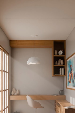 Candeeiro suspenso Wabi Sabi Emberstill - Branco - 40 W