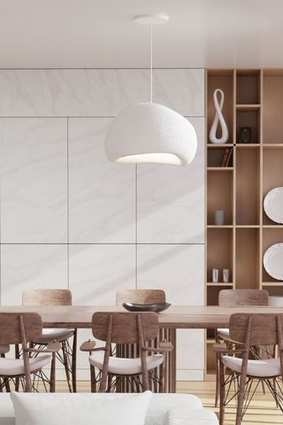 Candeeiro suspenso Wabi Sabi Kurai - Branco - 40 W